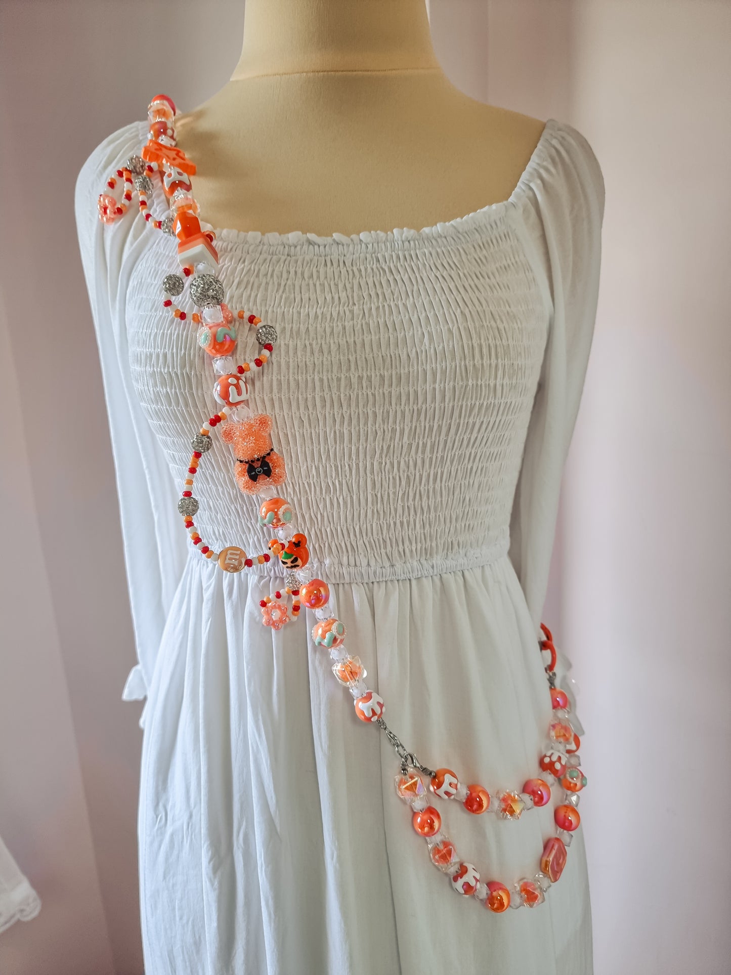 Orange crossbody strap
