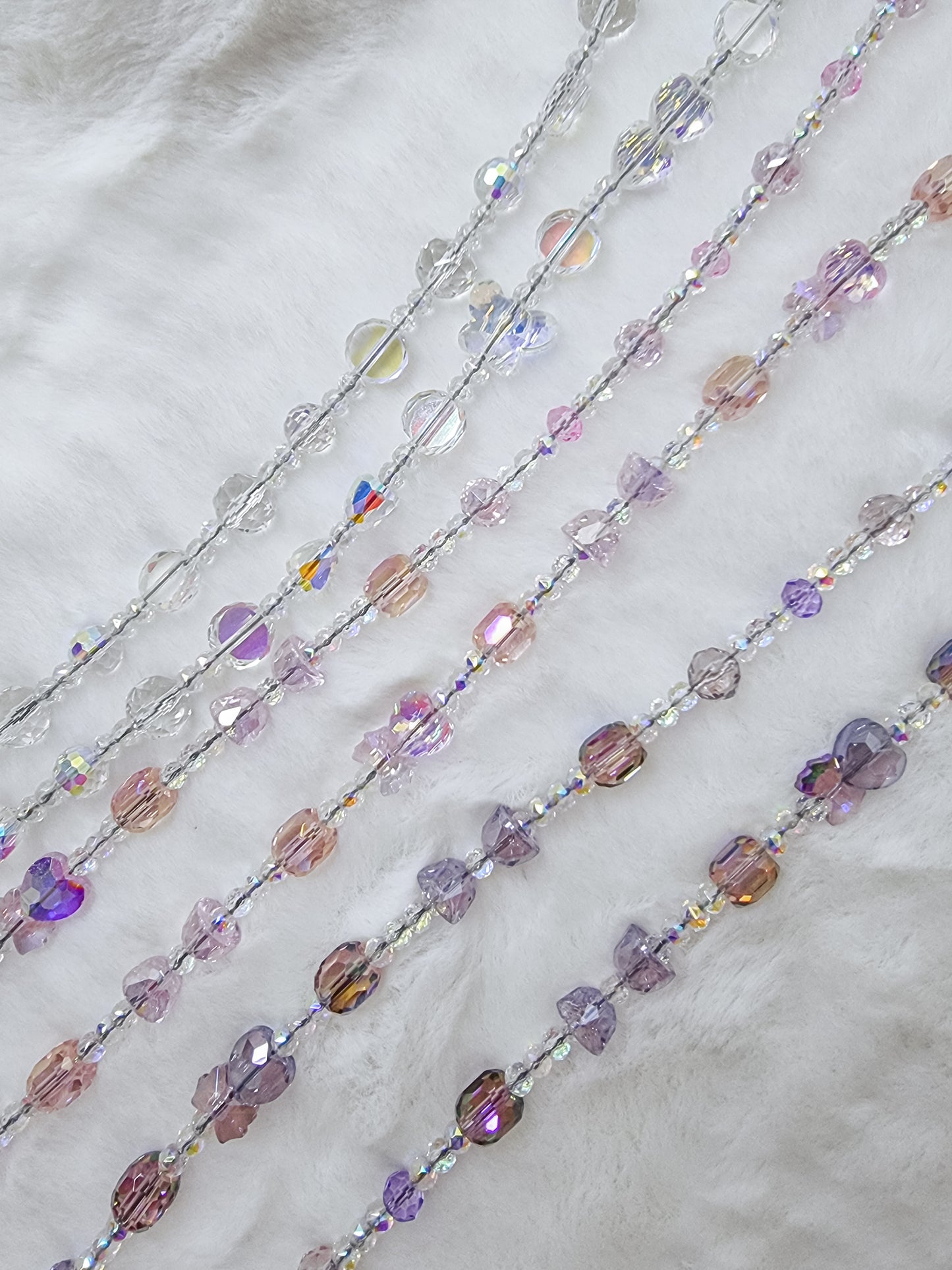 Simple crystal crossbody straps for petites