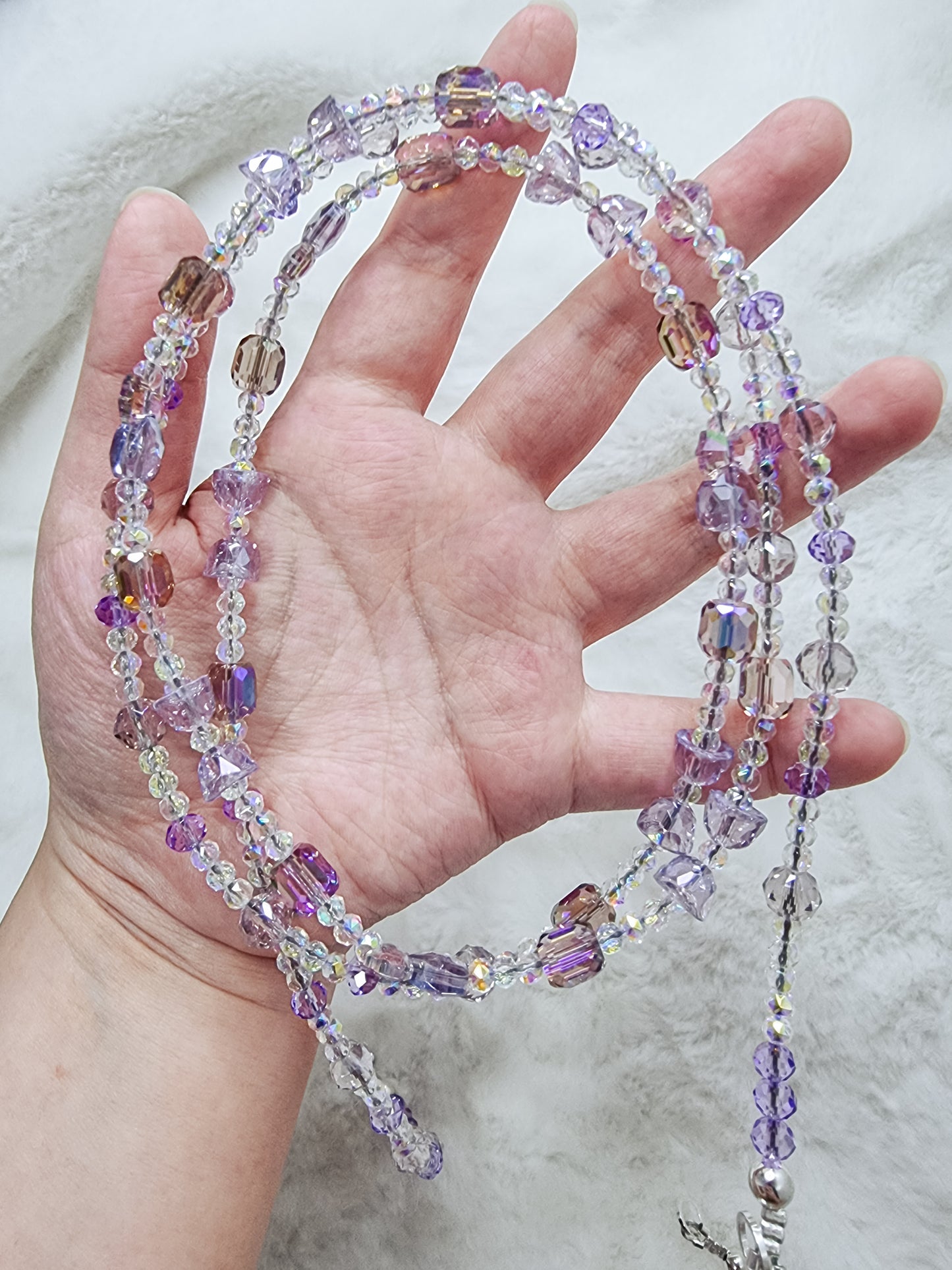 Simple crystal crossbody straps for petites