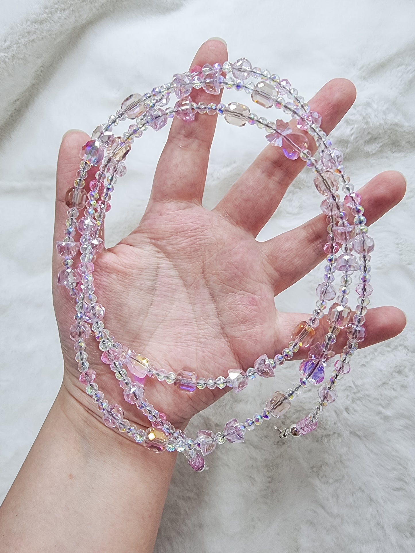 Simple crystal crossbody straps for petites