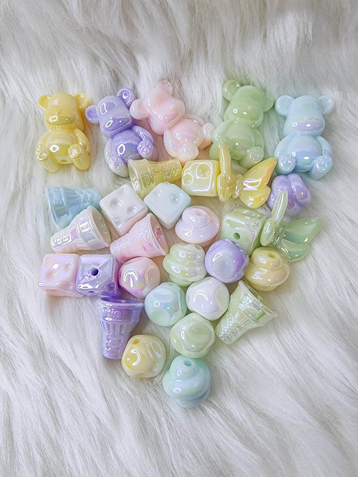 Assorted acrylic bead mixes