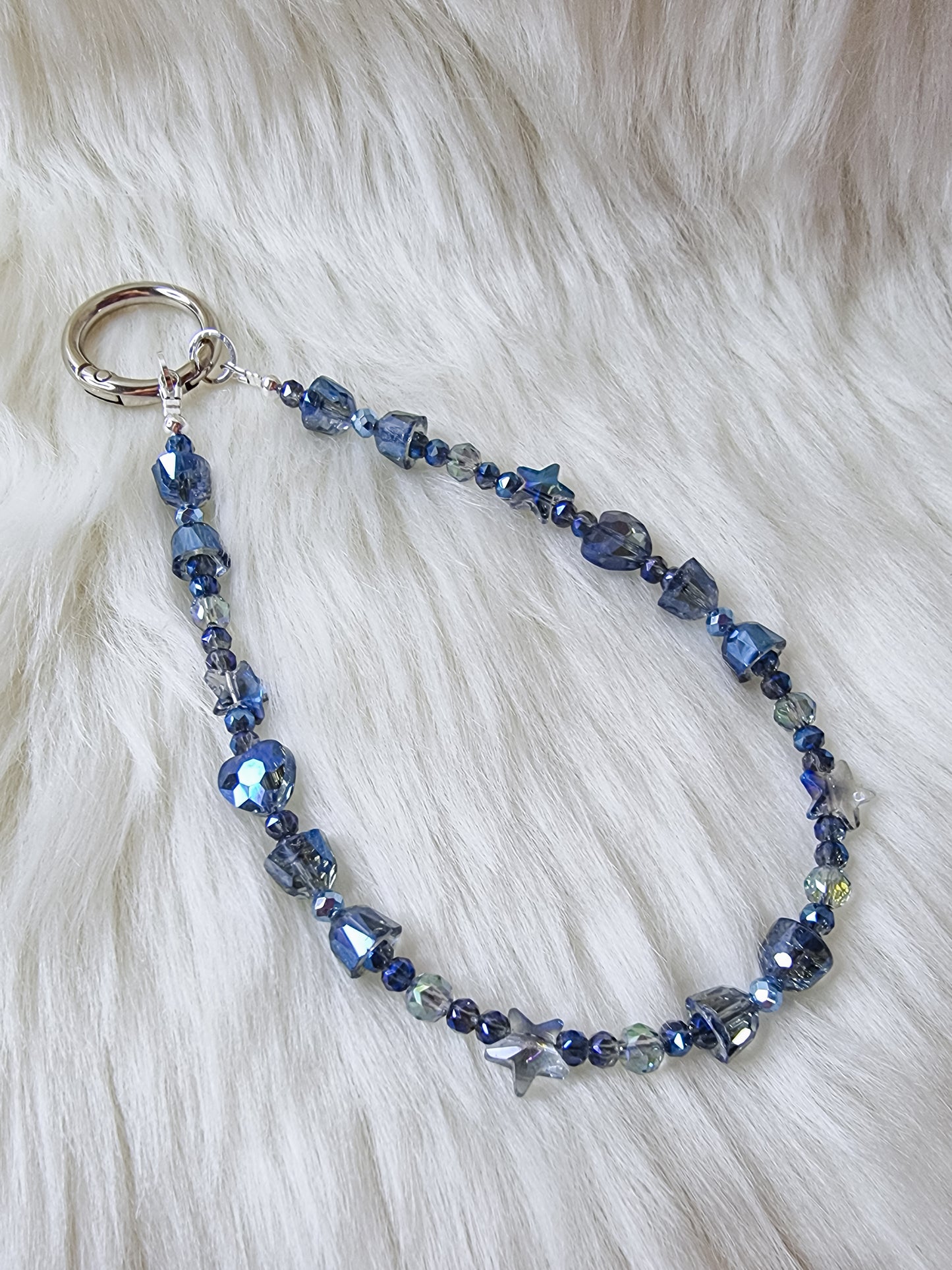 Simple and dainty crystal phone strap