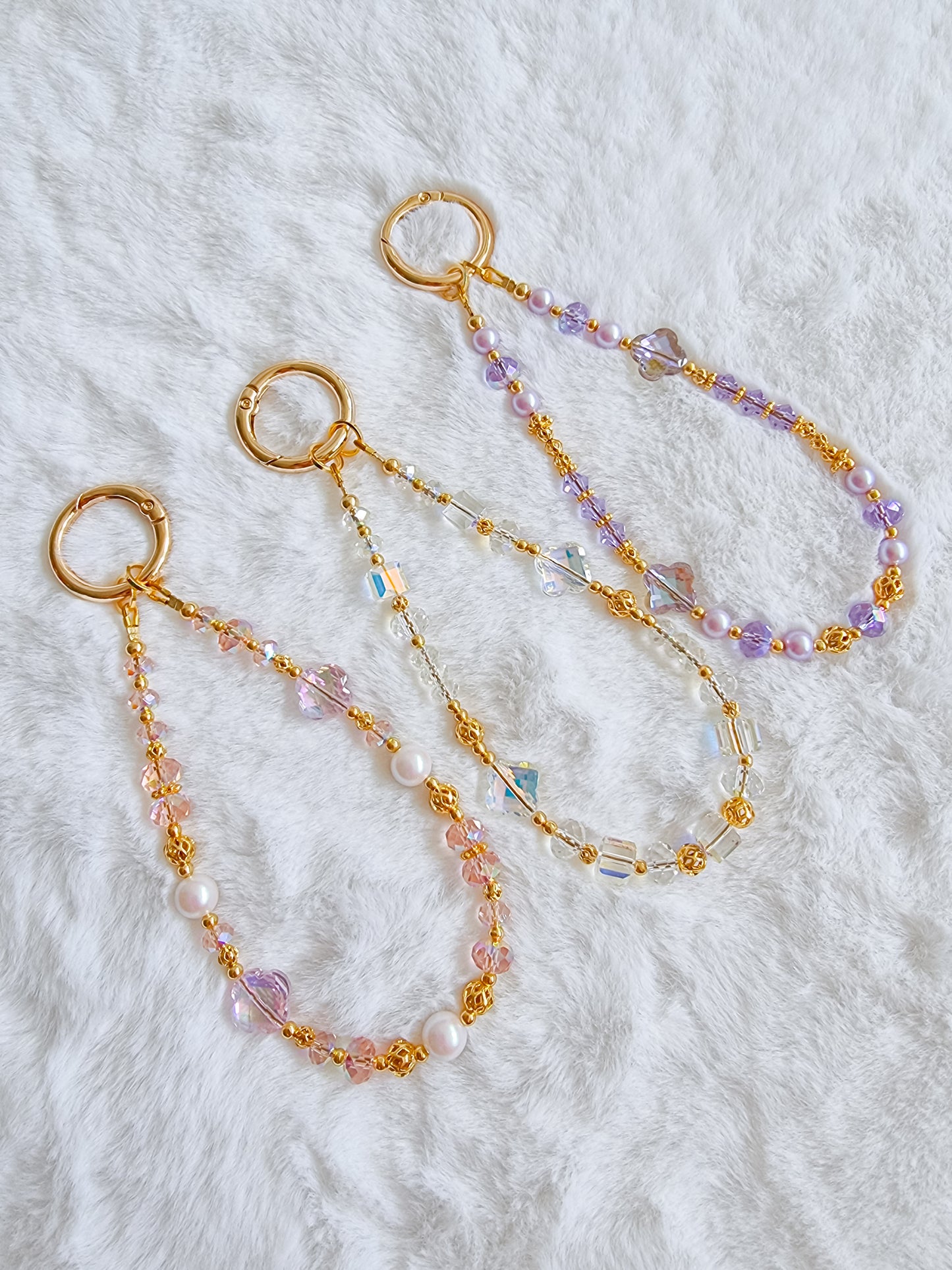 Dainty straps with K9 glass crystal beads