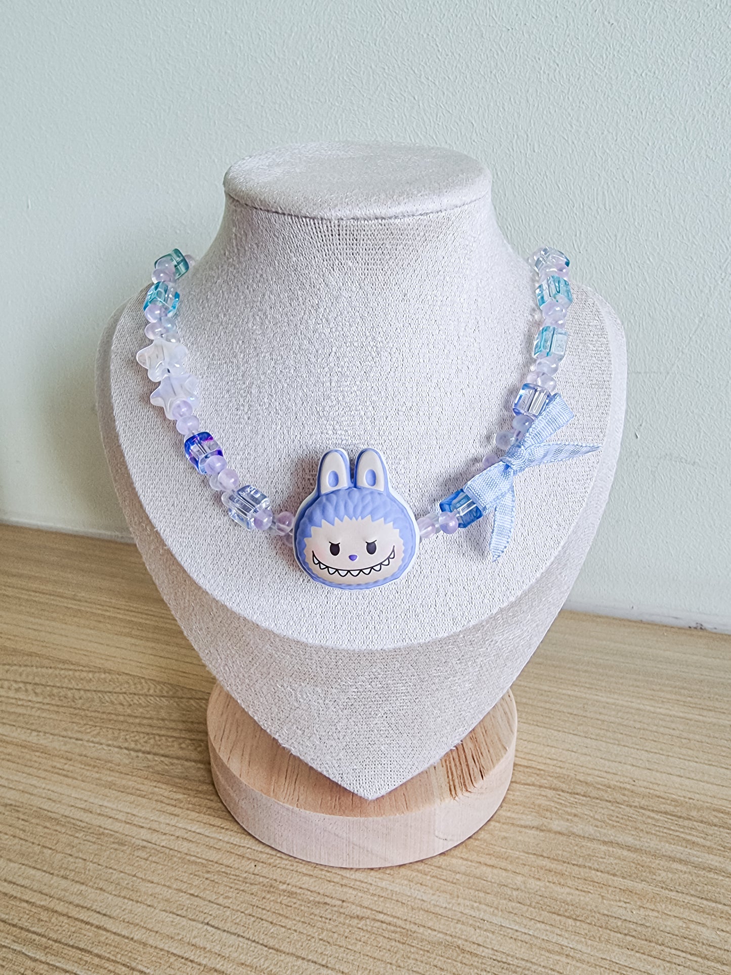 Popbean Macaron Dessert Labubu Necklace