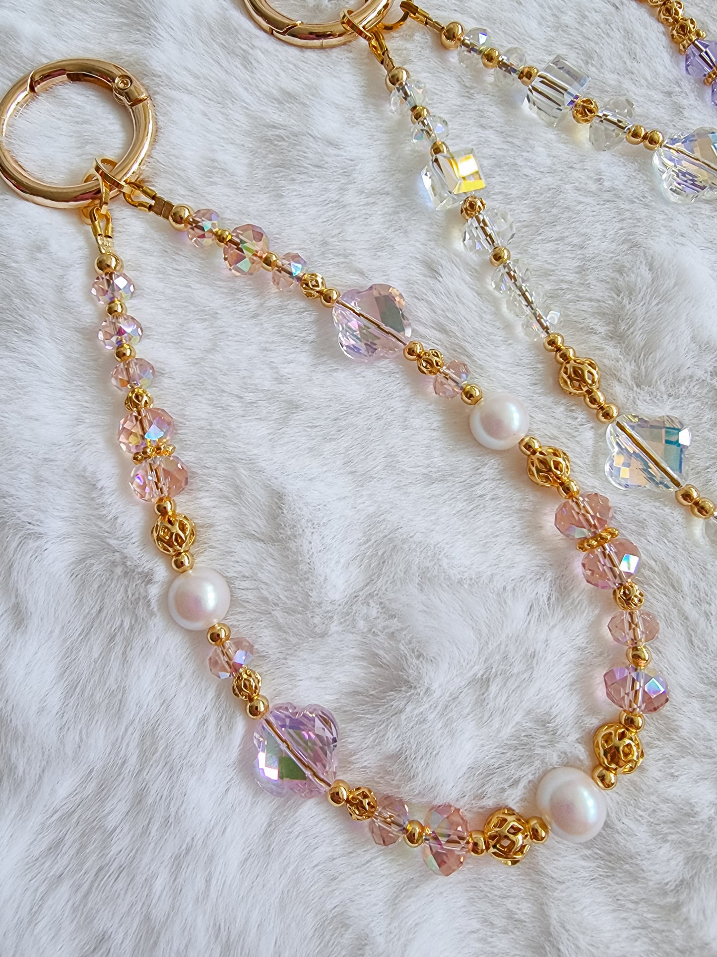 Dainty straps with K9 glass crystal beads