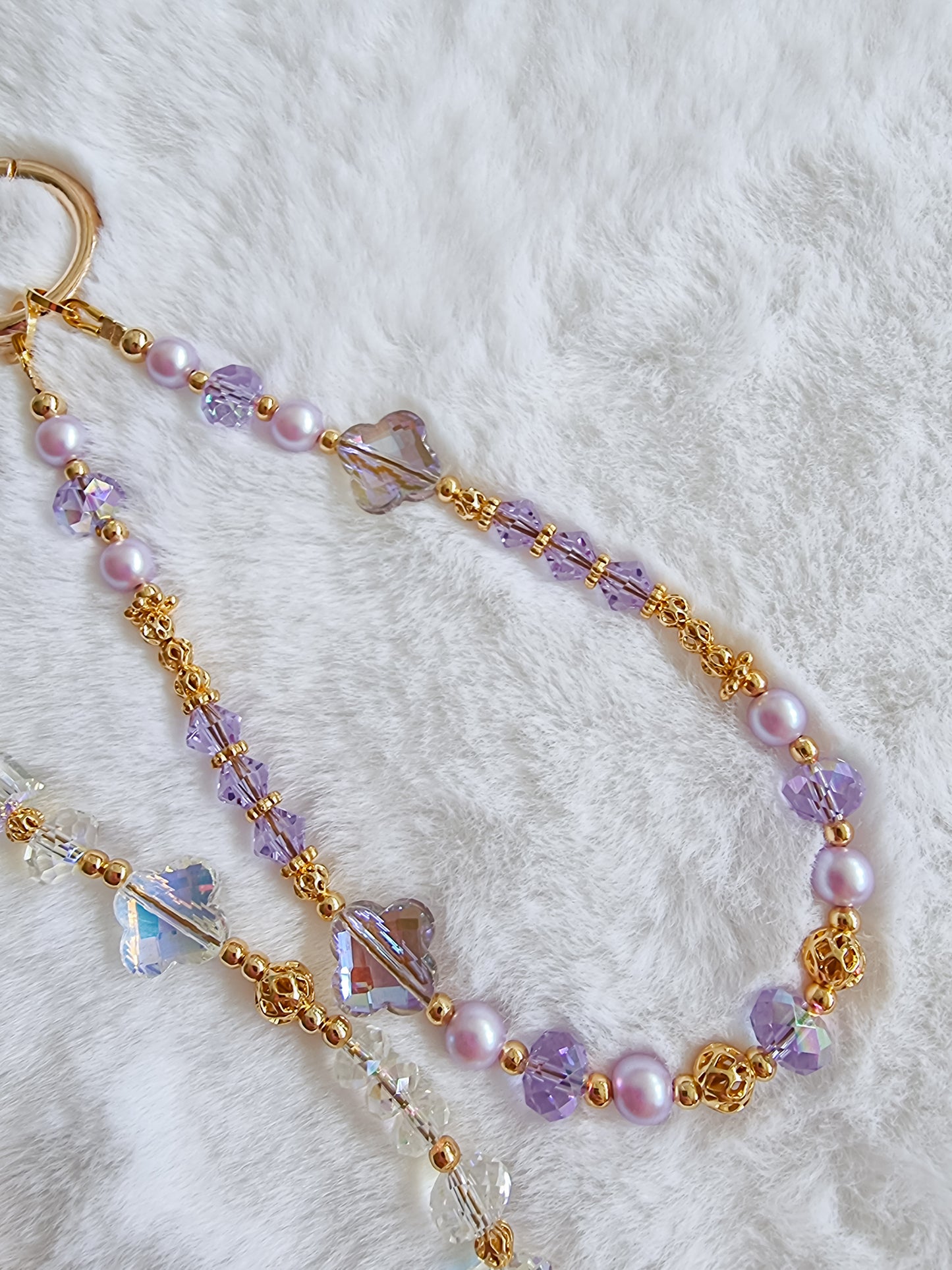 Dainty straps with K9 glass crystal beads