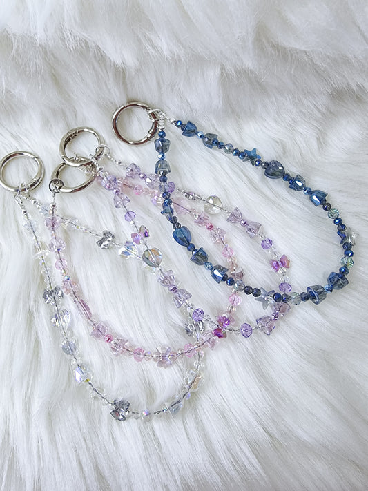 Simple and dainty crystal phone strap