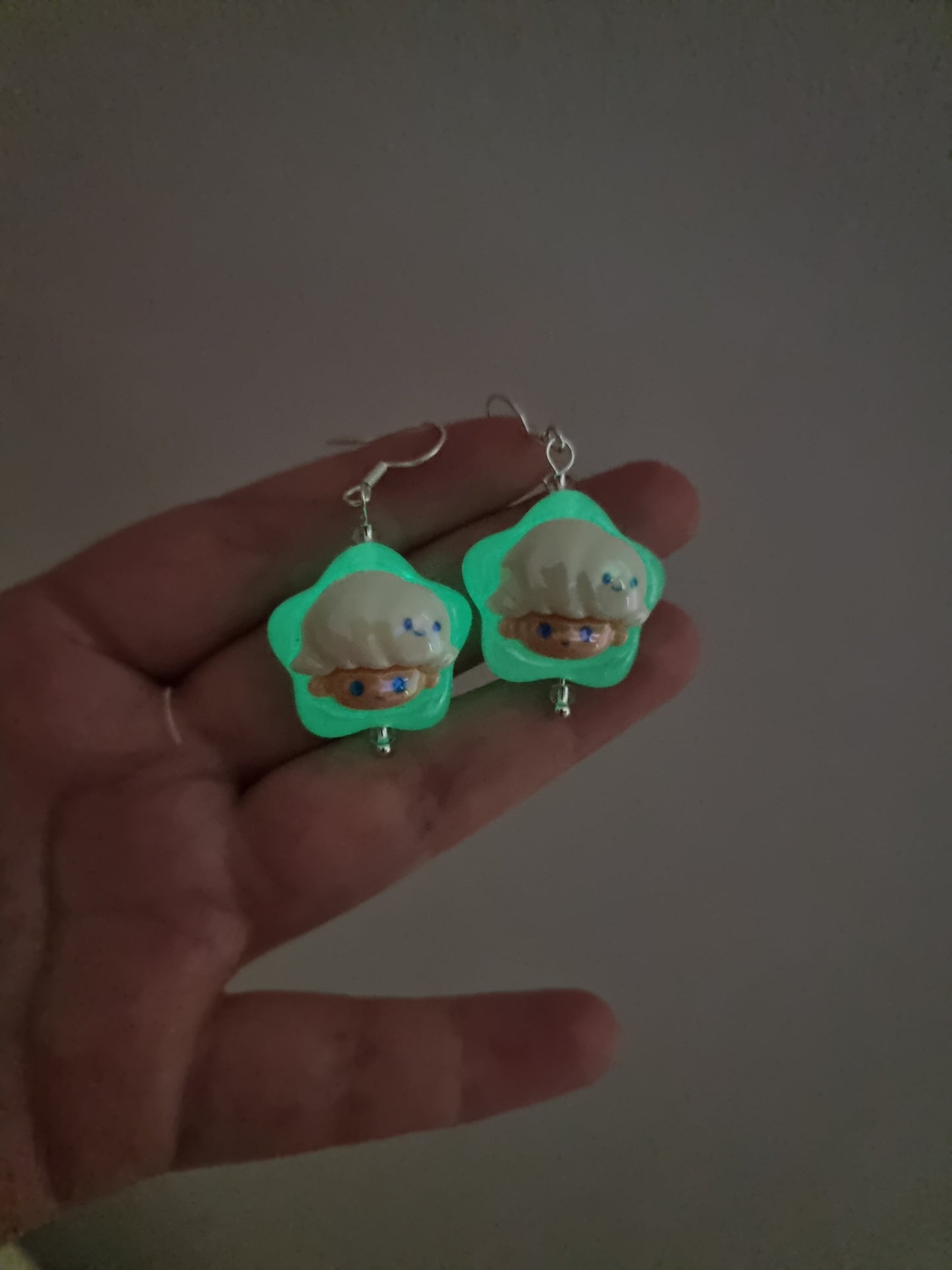 Glow in the dark star earrings