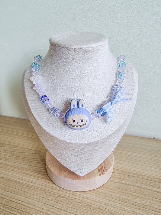Popbean Macaron Dessert Labubu Necklace