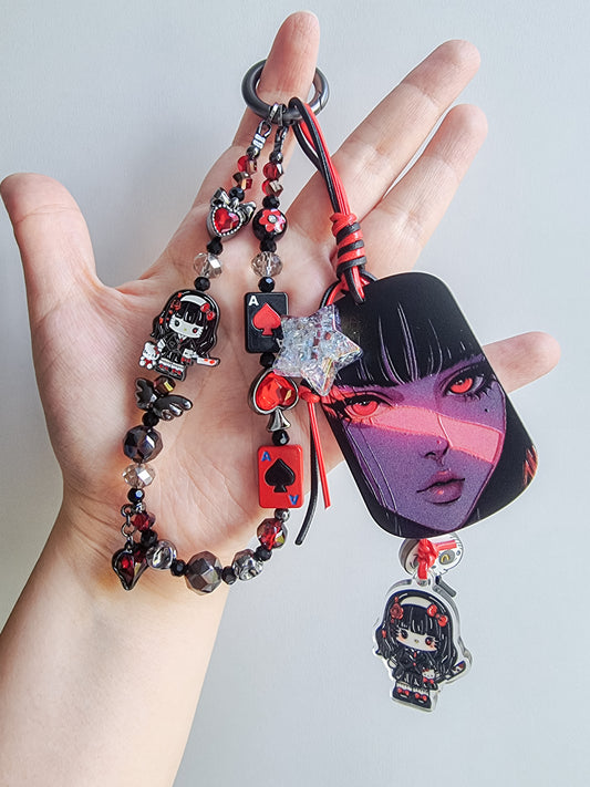 Evil kitty Tomie Kawakami phone / bag strap