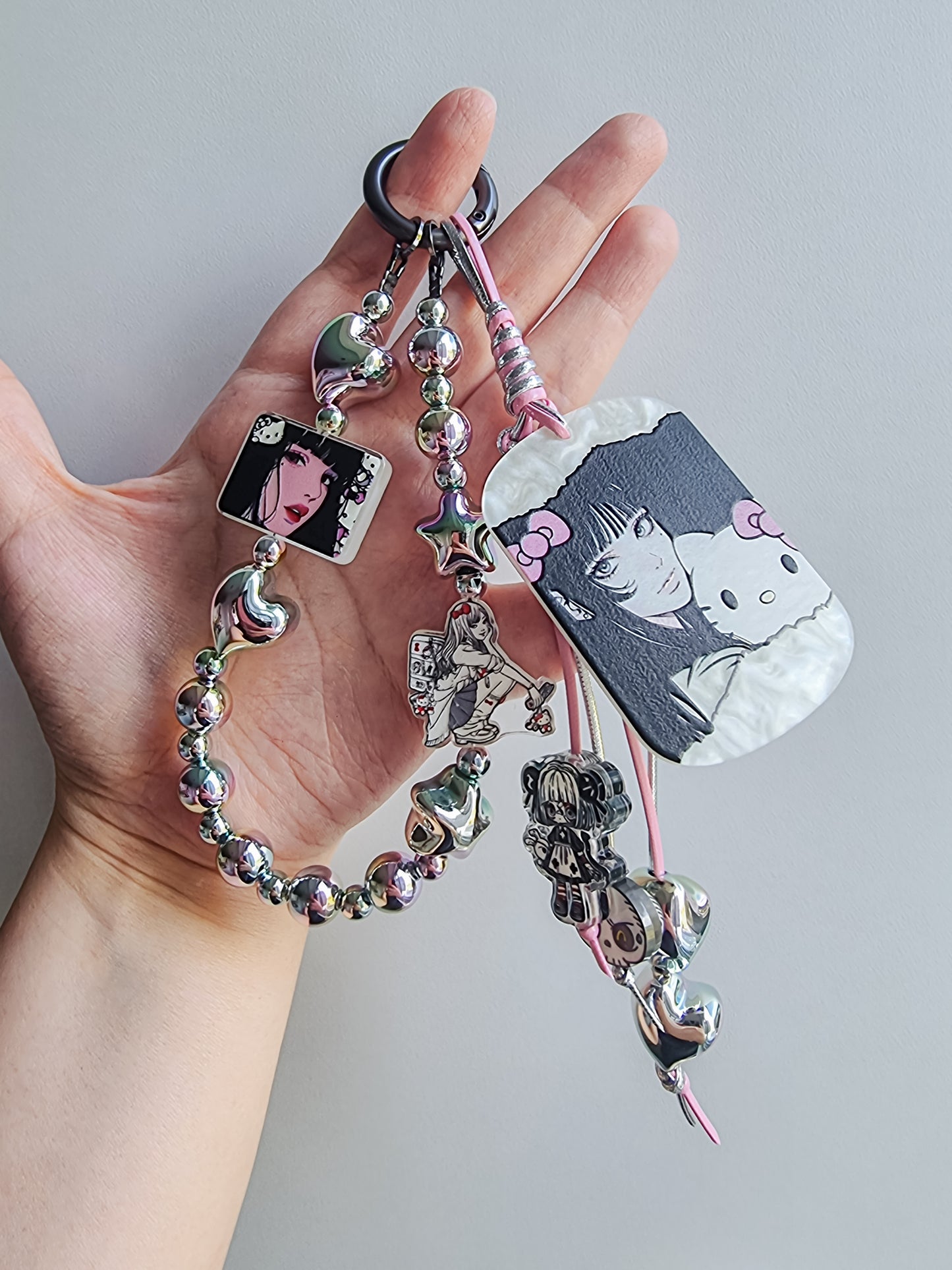 Evil kitty Tomie Kawakami phone / bag strap